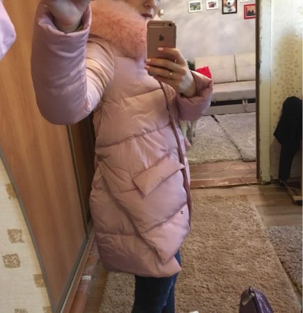 Стильный женский пуховик с Aliexpress селфи