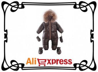 Детский зимний комбинезон с AliExpress