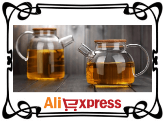 Стеклянный чайник с фильтром с AliExpress
