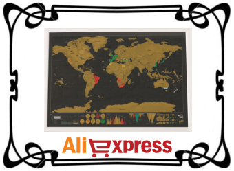 Карта мира со стираемым слоем с AliExpress