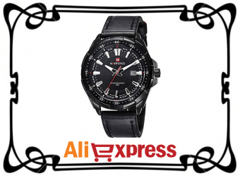Мужские наручные кварцевые часы с AliExpress