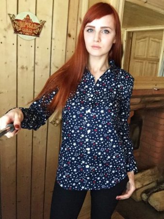 Модная женская рубашка с AliExpress селфи