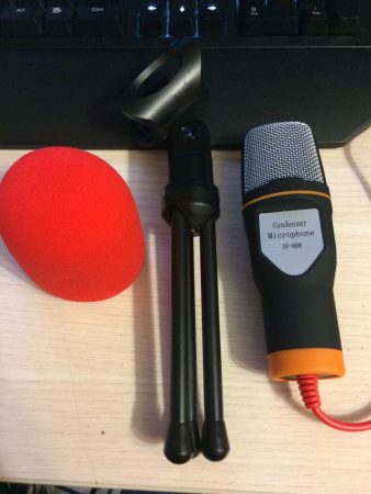Конденсаторный студийный микрофон с AliExpress посылка